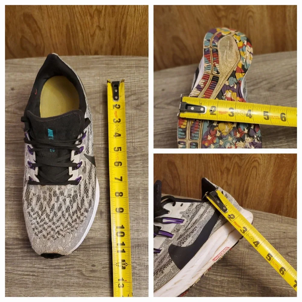 Nike Air Zoom Pegasus 36 Men's Running Sneakers in White, Black and Purple